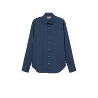Mango Man slim fit overhemd marine - thumbnail