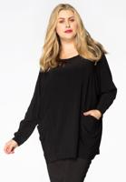 Yoek Shirt met zakken | Zwart | Maat 46/48