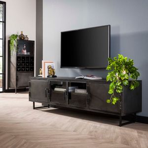 LifestyleFurn TV-meubel Rudi 180cm - Gun Metal