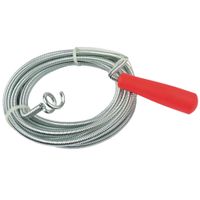 Rioolveer gootsteenontstopper - metaal - 5 meter - dia 9 mm - ontstoppingsveer   -