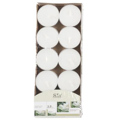 Arti Casa Geurtheelichtjes - 10x stuks - jasmijn - wit - was/paraffine - 3,5 uur