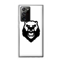 Angry Bear (white): Samsung Galaxy Note 20 Ultra / Note 20 Ultra 5G Transparant Hoesje