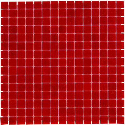 The Mosaic Factory Amsterdam Mozaiek Tegel Vierkant - Aardbei Rood Glas Basic 322x322 mm