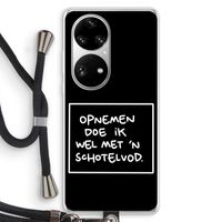 Schotelvod: Huawei P50 Pro Transparant Hoesje met koord