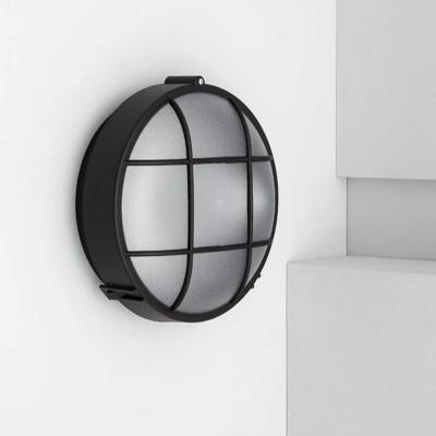 Buitenlamp rond zwart &apos;Hubo&apos; E27 fitting modern 22 cm IP44