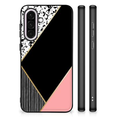 Samsung Galaxy A56 Backcover Zwart Roze Vormen