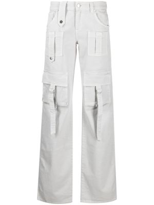 Blumarine jean droit à poches cargo - Gris