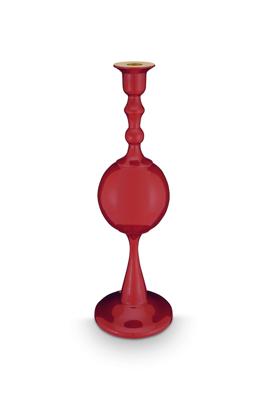Pip Studio Kaarsenhouder Metalen Bol Donkerrood 37cm