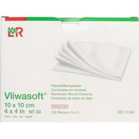 Vliwasoft Vlieskompres 10 x 10cm 4-laags 75 x 2 stuks Vliwasoft Vlieskompres 10 x 10cm 4-laags 75 x 2 stuks