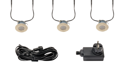 Grondspot zilvergrijs Acis Set - Garden lights