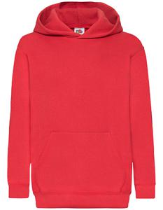 Fruit Of The Loom F421NK Kids´ Classic Hooded Sweat - Red - 128