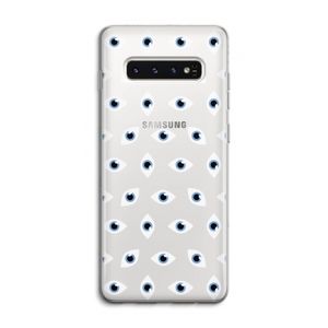 Eyes pattern: Samsung Galaxy S10 4G Transparant Hoesje