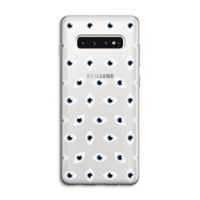 Eyes pattern: Samsung Galaxy S10 4G Transparant Hoesje