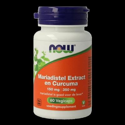 NOW Mariadistel extract en curcuma 60 Vegetarische capsules