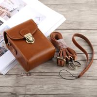 Volledige lichaam camera gesp Lock PU leder geval tas met hand riem & nek riem voor Canon G7X II/G9X Mark II Sony RX100/m2 (bruin)