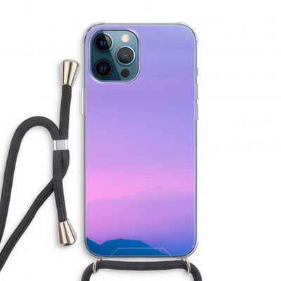 Sunset pastel: iPhone 12 Pro Transparant Hoesje met koord