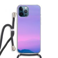 Sunset pastel: iPhone 12 Pro Transparant Hoesje met koord