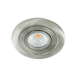 LED spot XL kantelbaar 5Watt rond NIKKEL IP65 dimbaar