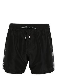 Balmain short de bain à bande logo - Noir