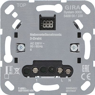 GIRA S3000 nevenbedienings eenheid 3 draads 540900