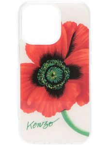 Kenzo coque d'iPhone 13 Pro à fleurs - Blanc