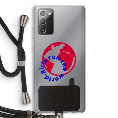 Run The World: Samsung Galaxy Note 20 / Note 20 5G Transparant Hoesje met koord