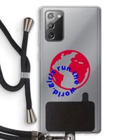 Run The World: Samsung Galaxy Note 20 / Note 20 5G Transparant Hoesje met koord
