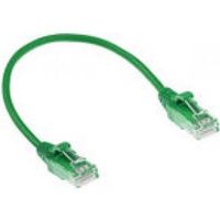 ACT Groene 1 meter LSZH U/UTP CAT6 datacenter slimline patchkabel snagless met RJ45 connectoren - thumbnail