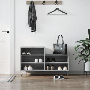 VidaXL Schoenenkast 102x36x60 cm bewerkt hout sonoma grijs