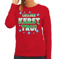 Foute kersttrui - sweater - Mijn foute kersttrui zit in de was - rood - dames - kerstkleding