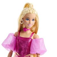 Barbie - Deluxe Style Pop - Metallic Roze Outfit en Blond Haar - Barbie - JFP40