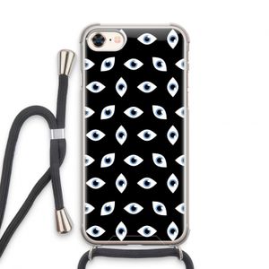 Eyes pattern: iPhone 8 Transparant Hoesje met koord