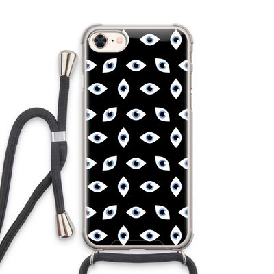 Eyes pattern: iPhone 8 Transparant Hoesje met koord