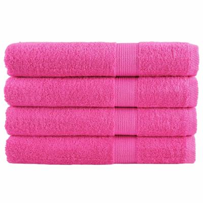 VidaXL Handdoeken solund 4 st 600 g/m² 100x200 cm roze