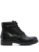 Tommy Jeans bottines matelassées à lacets - Noir