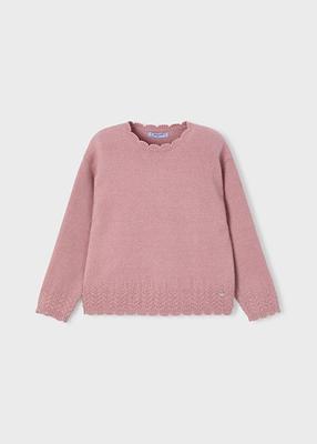 Mayoral winter sweater meisjes - roze - gebreid