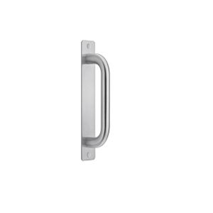 JNF 16.221 schuifdeurgreep op plaat 215 x 45 mm RVS