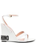 Moschino sandales 90 mm à talon compensé - Blanc