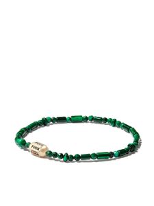 LUIS MORAIS bracelet Bolt Bead en or 14ct serti de malachite