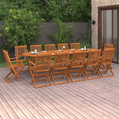 13-delige Tuinset 280x90x75 cm massief acaciahout