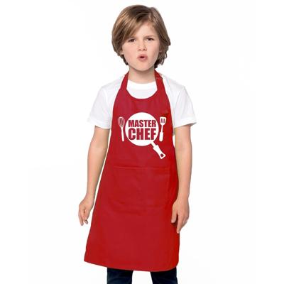 Keukenschort Master Chef?- voor kinderen - rood - jongens en meisjes - kook cadeau