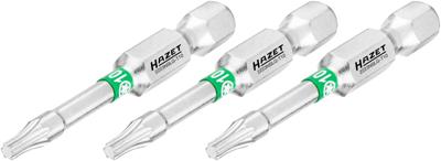 HAZET Bit 2223NSLG-T10/3 · 1/4 inch (6,3 mm) zeskant massief · Binnen-TORX®-profiel · 3-delig · SW T10