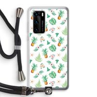 Ananas bladeren: Huawei P40 Transparant Hoesje met koord