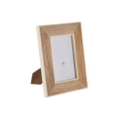 Fotolijsten Home ESPRIT Wit Natuurlijk Hars Mangohout Stads