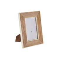 Fotolijsten Home ESPRIT Wit Natuurlijk Hars Mangohout Stads