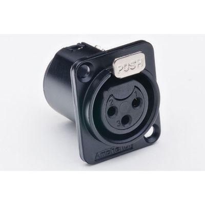 Amphenol AC3FDZB XLR Chassisdeel |3 Polig | Female | Type D | Zwart