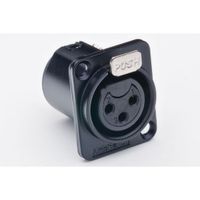 Amphenol AC3FDZB XLR Chassisdeel |3 Polig | Female | Type D | Zwart