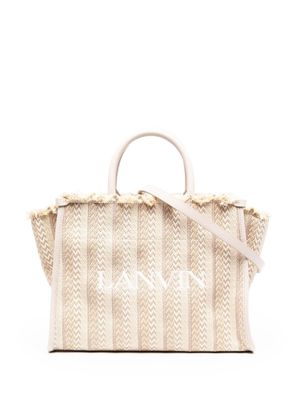 Lanvin sac cabas In & Out à chevrons - Tons neutres