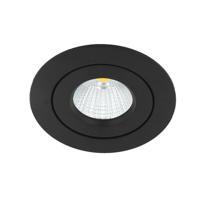 Vorio krachtige  LED spot kantelbaar 8Watt rond ZWART IP65 dimbaar