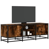 Tv-meubel 120x35x41 cm bewerkt hout metaal gerookt eikenkleurig